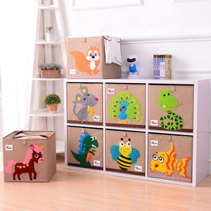 Home Storage & Organization Fabric Folding Clothes Storage Cute Organizador Box Kids Organizer Toys Storage Boxes