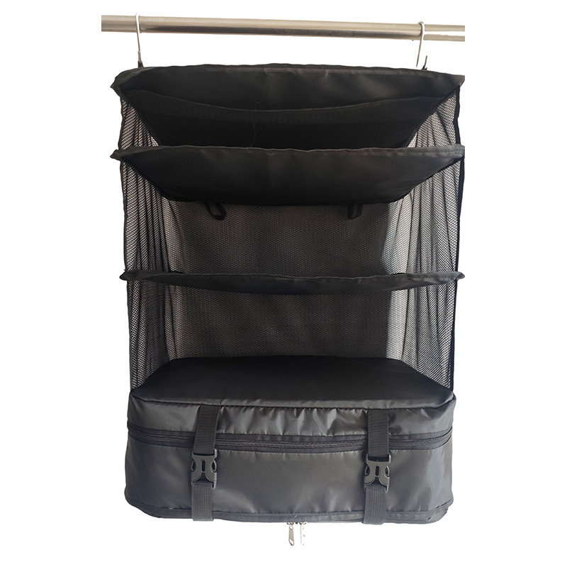 Large Hanging Travel Garment Packing Luggage Organizer Collapsible Compartment Hanging Closet