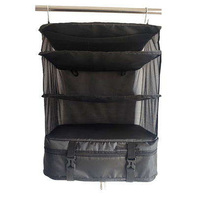 Large Hanging Travel Garment Packing Luggage Organizer Collapsible Compartment Hanging Closet