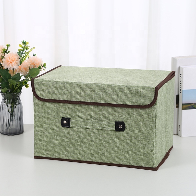 Wholesale Price Cube Storage Organizer Closet Toy Box Storage Containers Linen Fabric Foldable Stackable Container Organizer