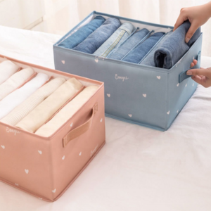 Fold Space-saving Stackable Jeans Clothes Shirt Pants Socks Clothes Storage Bag Organizer Closet Underwear Organizer Drawer