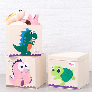 Foldable Animal Cube Storage Bins Fabric Toy Box Organizer for Kids Toy Organizer