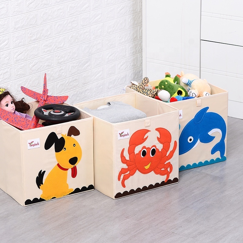 Cartoon Oxford Fabric Folding Clothes Underwear Socks Storage kids Toys Organizador Storage Boxes Toy Organizers Box