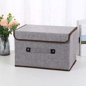 Wholesale Price Cube Storage Organizer Closet Toy Box Storage Containers Linen Fabric Foldable Stackable Container Organizer