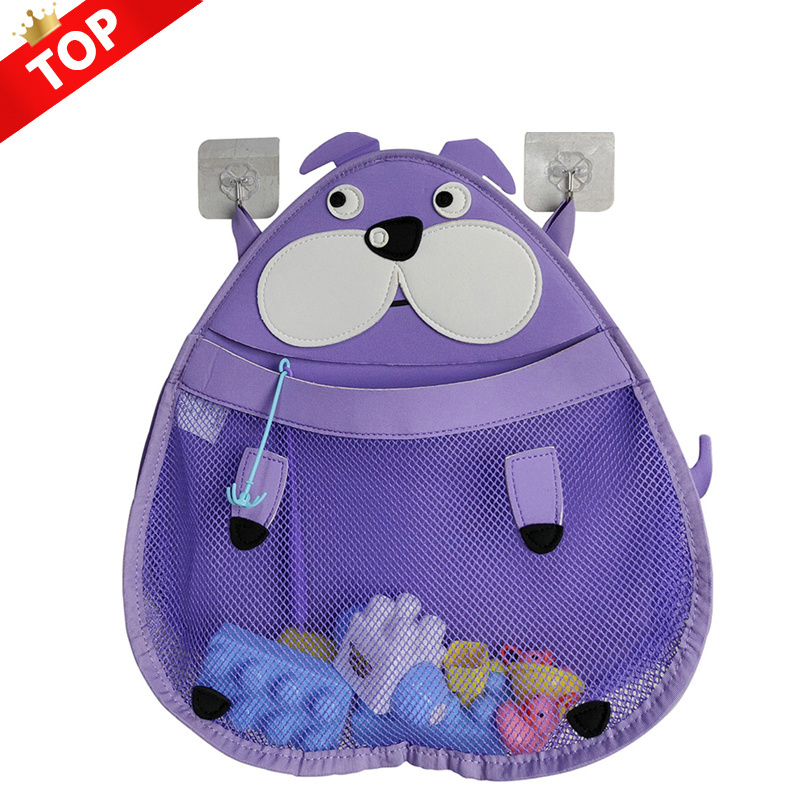 Hot Selling  Washable Mesh Bath Toy Holder Quick-dry Bathtub Baby Toy Storage Bag For Hanging Kids Bath Toy Organizer