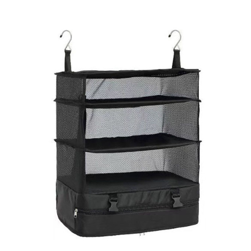 Large Hanging Travel Garment Packing Luggage Organizer Collapsible Compartment Hanging Closet