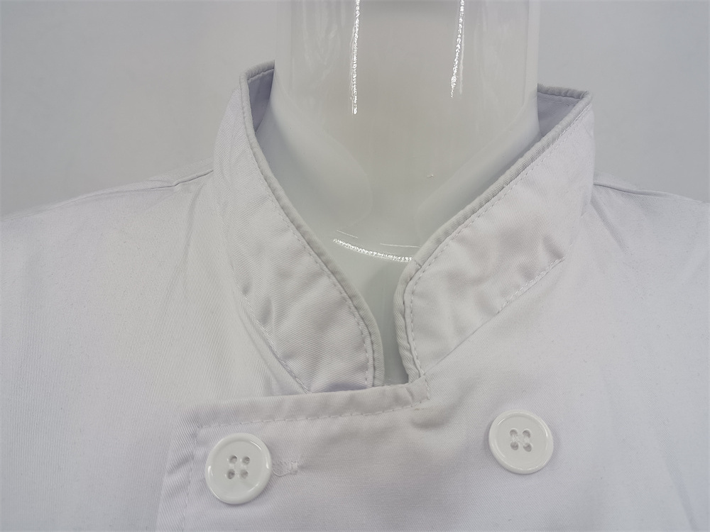 customized short sleeve summer white button chef uniform