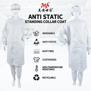 high quality anti-static suit with zipper cleanroom esd antistatic suit cleaning uniforms dustproof garment