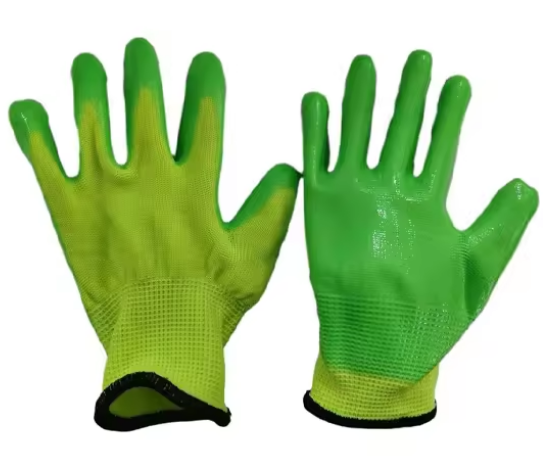 Wholesale Anti-Cut Anti-Slip Anti-Impact Nitrile Gloves for Kids and Youth Foam Rubber Coated Garden Gloves for Children