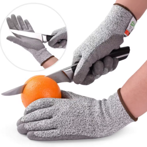 CE EN 388 4544 Level 5 Anti-Cut Anti-Static Anti-Slip Safety Kitchen Gloves 13G HPPE Cut Proof Cryogenic Resistant Gloves