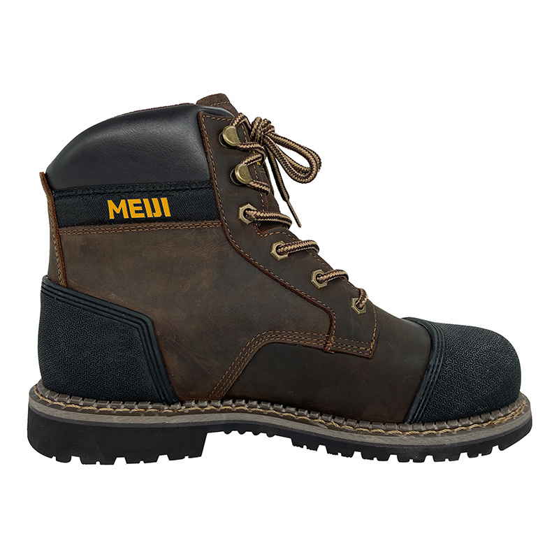 Durable protective boots with reinforced steel toe caps and midsole