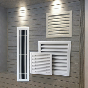 High Quality 1-4Ways Air Register Ventilation Air Vent Adjustable Air Outletaluminium louver For HVAC System