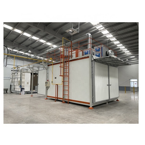 Manual Powder Coating Line for Spray Painting Metal Furniture With Diesel Oven