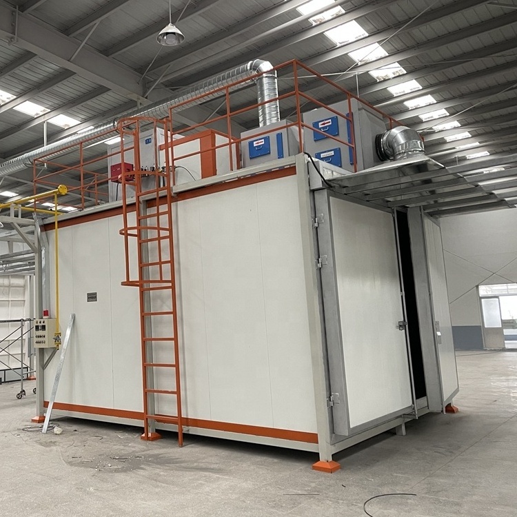 Manual Powder Coating Line for Spray Painting Metal Furniture With Diesel Oven