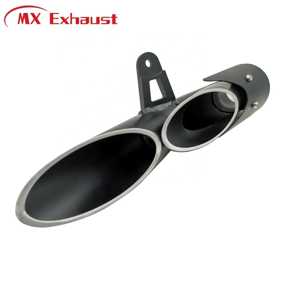 Top Quality Compatible Aluminum Alloy Double Hole Carbon Fiber Cover 51mm Motorcycle Exhaust Muffler Silencer