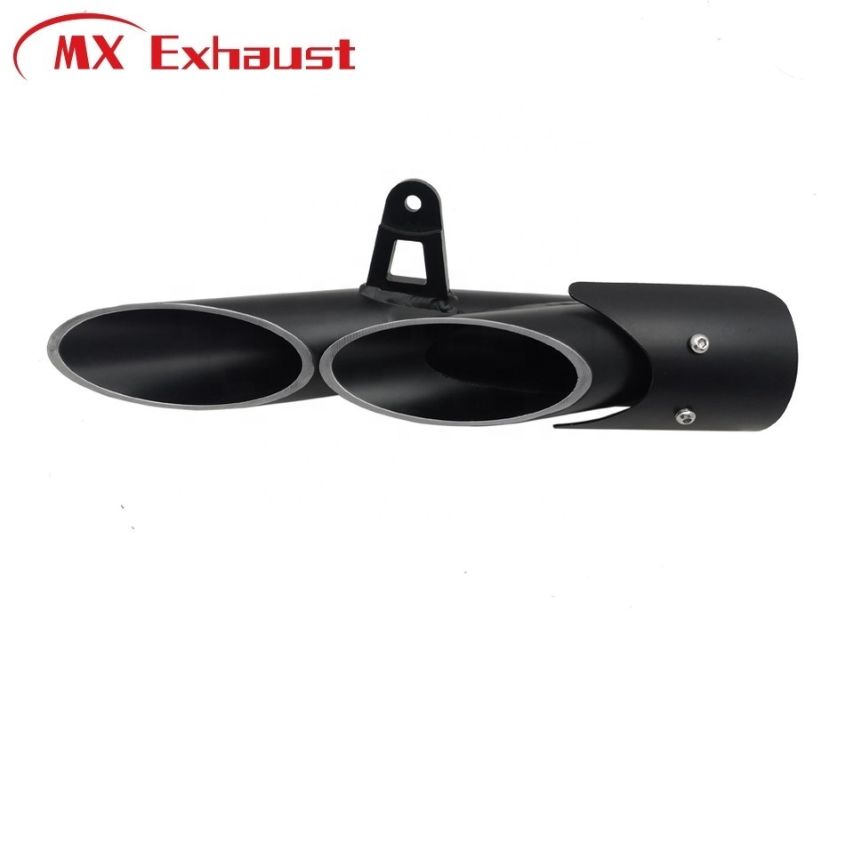 Top Quality Compatible Aluminum Alloy Double Hole Carbon Fiber Cover 51mm Motorcycle Exhaust Muffler Silencer