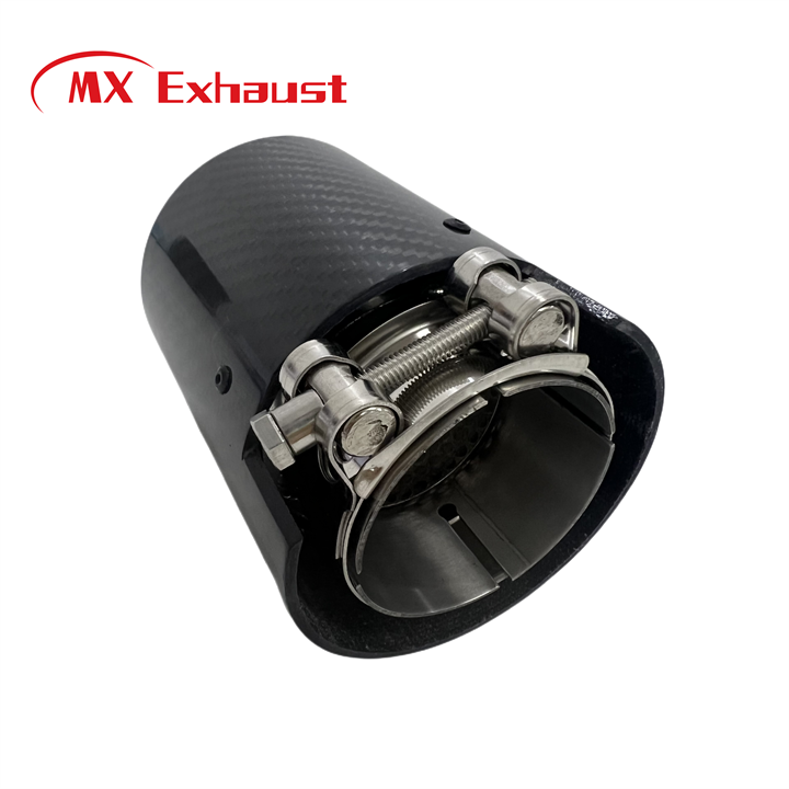 FOR B*MW Forge Gloss Matte Carbon Fiber Stainless Inlet 60 63 67 70 MM Exhaust Tip Pipe