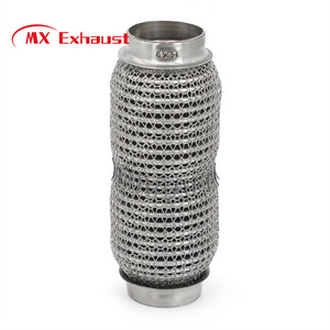 SS304 High Performance  Stainless steel pipes adjustable wiremesh  motorcycle bellows  Universal Fishing Exhaust Flexible Pipe