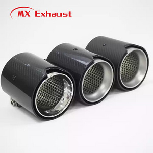 FOR B*MW Forge Gloss Matte Carbon Fiber Stainless Inlet 60 63 67 70 MM Exhaust Tip Pipe