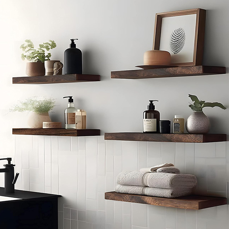 Top - selling wood floating shelves for kitchen, sneaker shoes rack display shelves