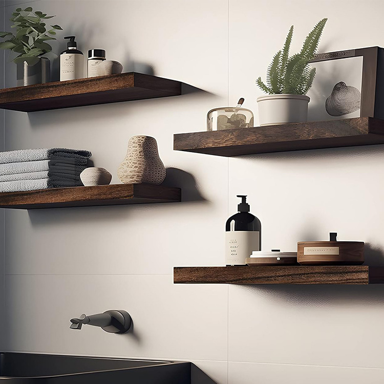 Top - selling wood floating shelves for kitchen, sneaker shoes rack display shelves