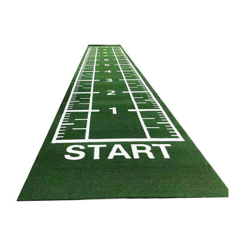 Customized High Density Logo Scale Design Gym Round Track Grass Carpet Sport Sled Fitness Artificial Grass Carpet For Gym