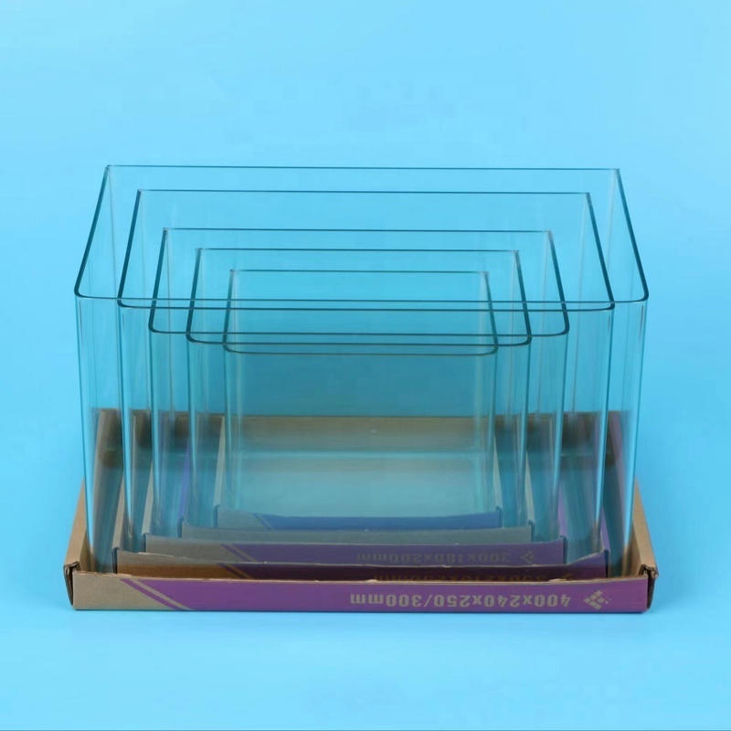 Aquarium tank set 1 set/4pcs various size rectangle curved glass fish tank 4 in 1 sets