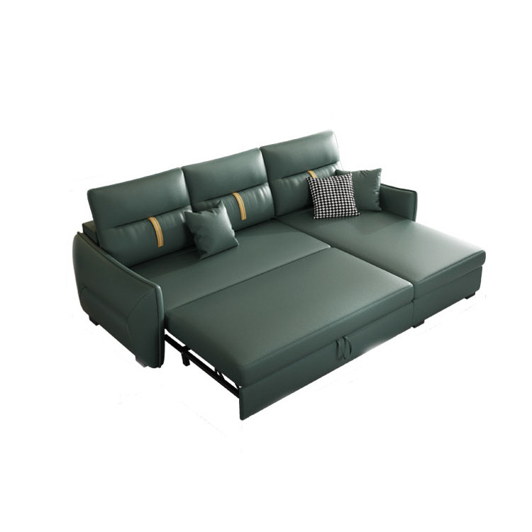 Full Size Sofa And Bed Cup Holder Double Retractable Design Fabric Folding Small Space Bed With Sofa