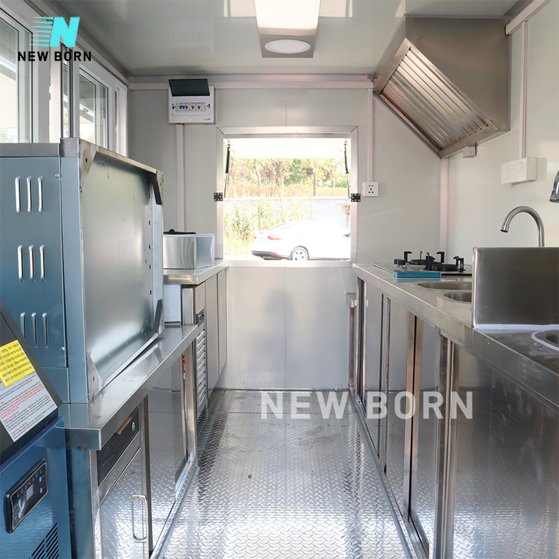 New Born Australia Standard Burger Sugarcane Juice Machine Kiosk Cart Food Trucks Food Trailers Stall Shop Lemonade Trailer