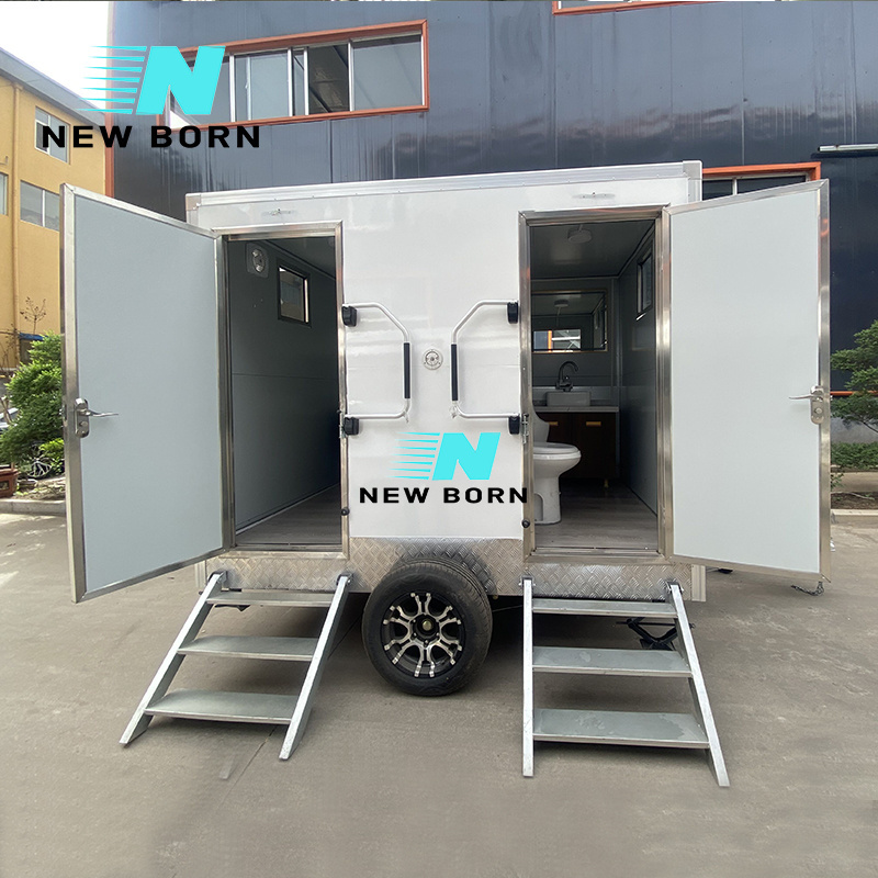 Australia Standard Mobile Restroom Toilet Wc Sink Portable Mobile Toilet With Sitting Toilet For Sale