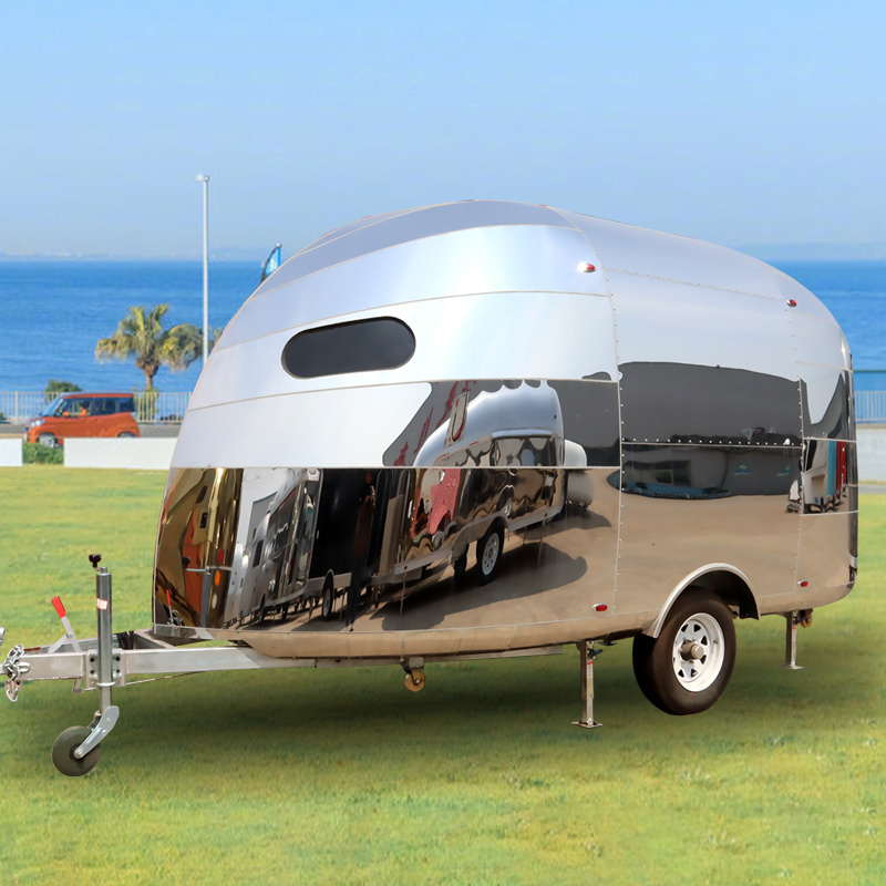 New Born Popular Airstream Food Trailer 4 Meters Ice-Cream Snow Cone Food Truck With Full Kitchen Equipment For Sale