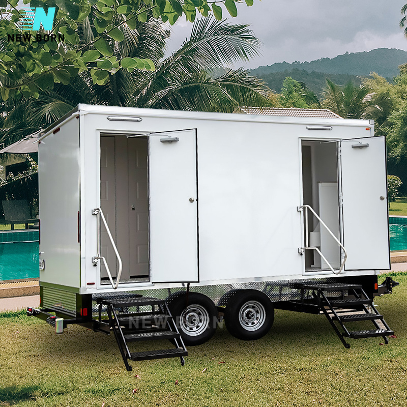 Mobile Outdoor Luxury Portable Bathrooms Restrooms Trailer Manufacturers Portable Algeria Mobile Toilet For Sale