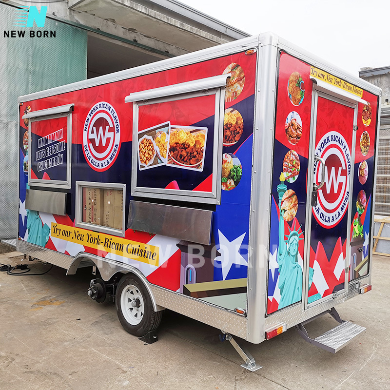 new food cart stainless steel  hot dog pizza ice cream usa market doner kebab mobile food carts for sale