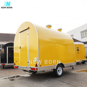 newborn 12ft galvanized material Fiberglass food trailer mobile bar beer truck mini ice cream truck