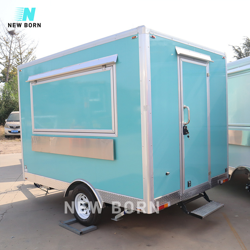 New Born Australia Standard Burger Sugarcane Juice Machine Kiosk Cart Food Trucks Food Trailers Stall Shop Lemonade Trailer