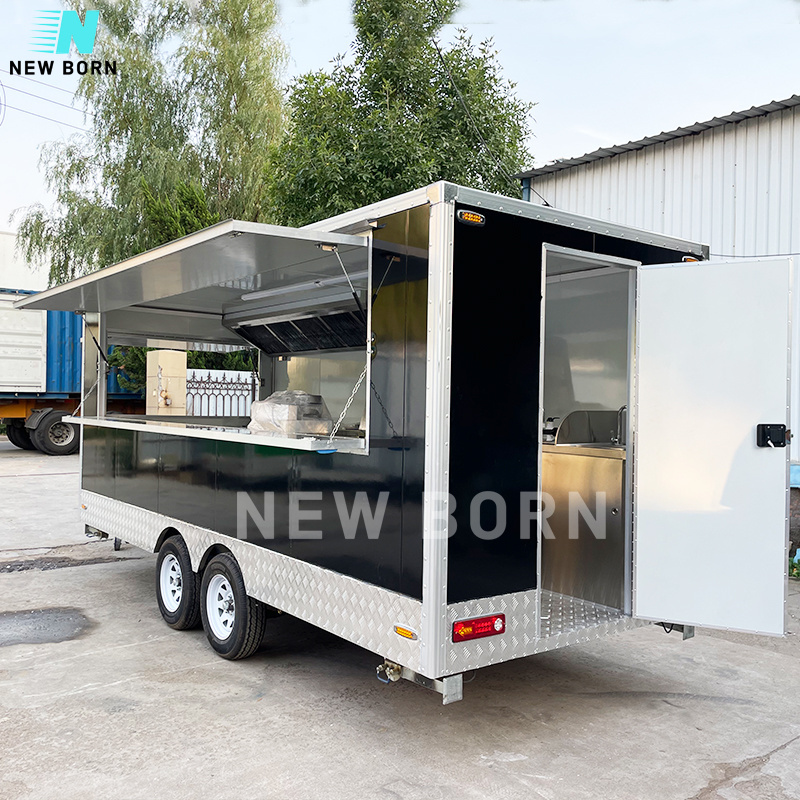 Good Quality Small Food Vendor Cart Outdoor Mobile Food Trailer Street Mobile Food Car