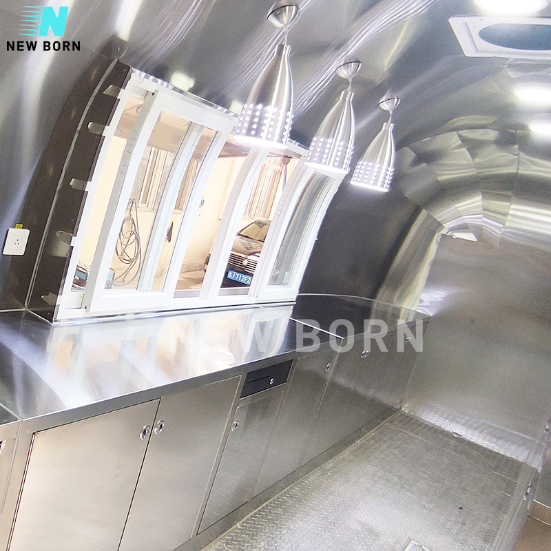 street food van airstream mobile food vending van for sale new food cart stainless steel mobile cart