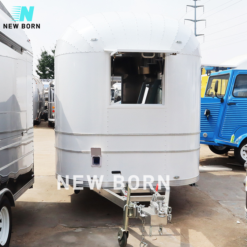 New Born Australian Standard Customized Mirror Surface Stainless Steel Mobile Food Truck Bar popcorn food trailer