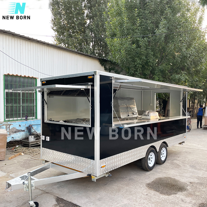 Good Quality Small Food Vendor Cart Outdoor Mobile Food Trailer Street Mobile Food Car