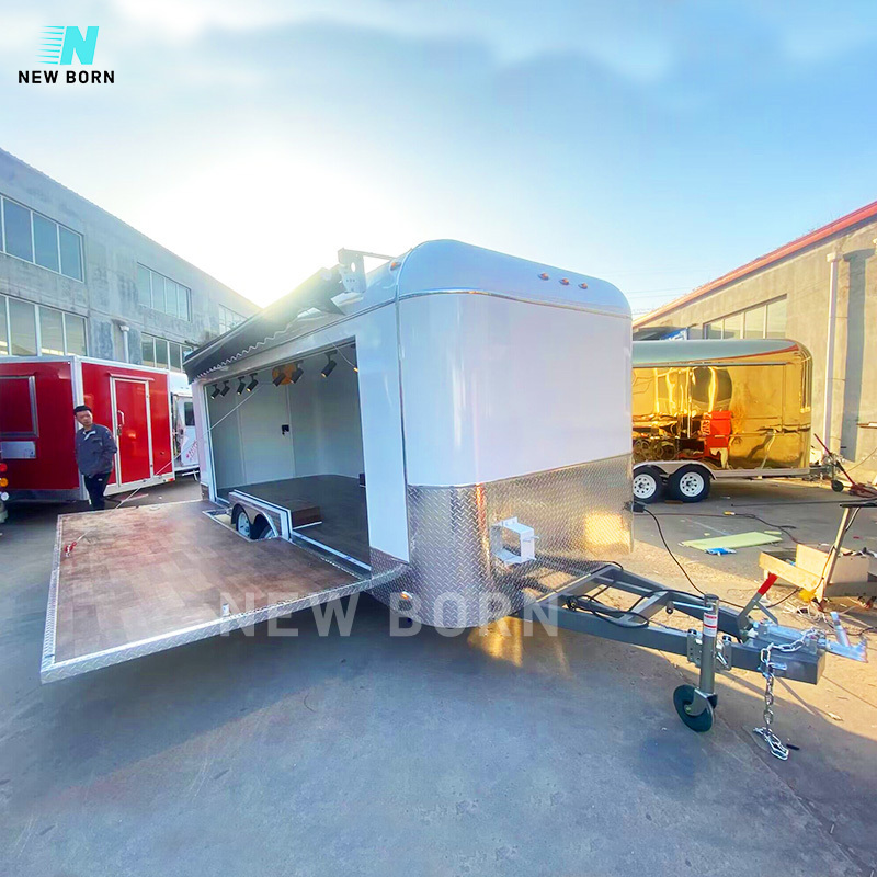 QD NEW BORN  Exhibition Stands Exhibition Display Food Truck Trailer Mobile Bar Trailers mobile stage trailer