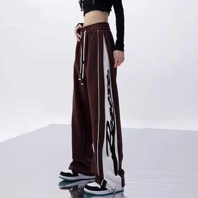 China Manufacturer Custom Wholesale Women's Loose Relaxed Oversized Straight Leg Pants Jazz Dance Sweatpants