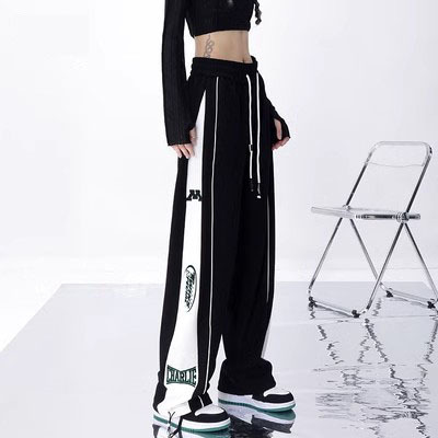 China Manufacturer Custom Wholesale Women's Loose Relaxed Oversized Straight Leg Pants Jazz Dance Sweatpants