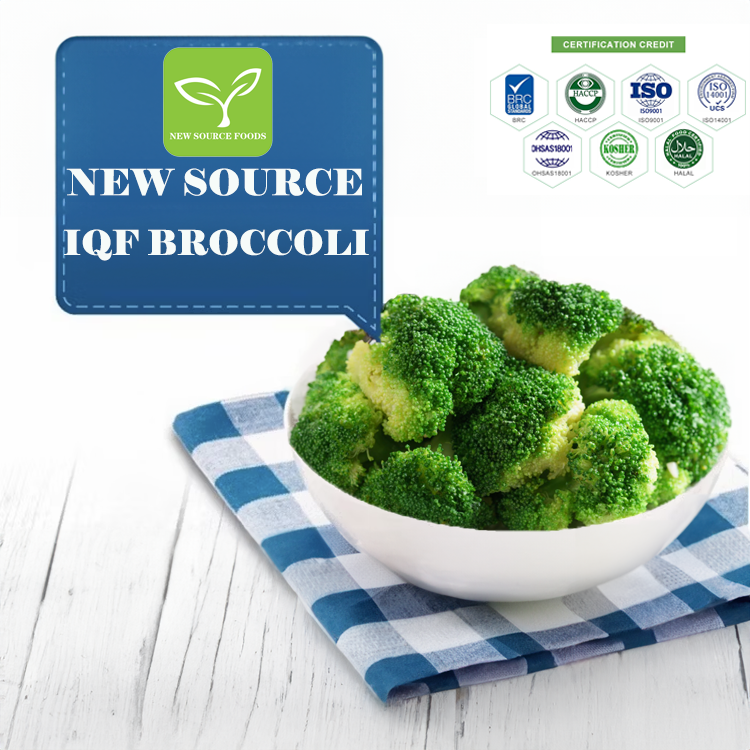 Organic and Green IQF Frozen Broccoli Florets of Various Sizes and Shapes for export