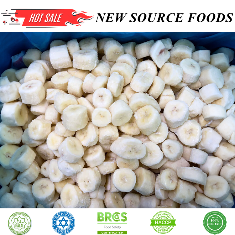 Natural Sweetness Healthy frozen banana for Baking and Smoothies IQF banana Frozen fruits