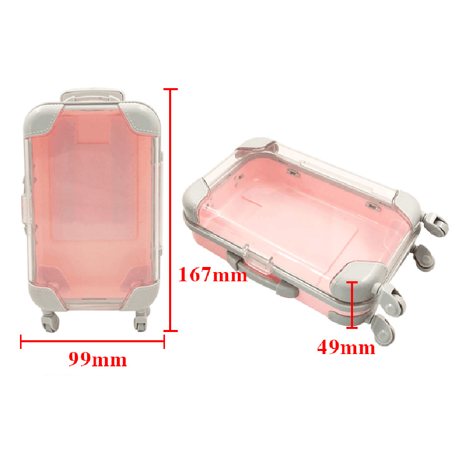 2022 Private label Cute Mini Luggage Suitcase 3D Mink Eyelash Packaging Case Eyelashes Box