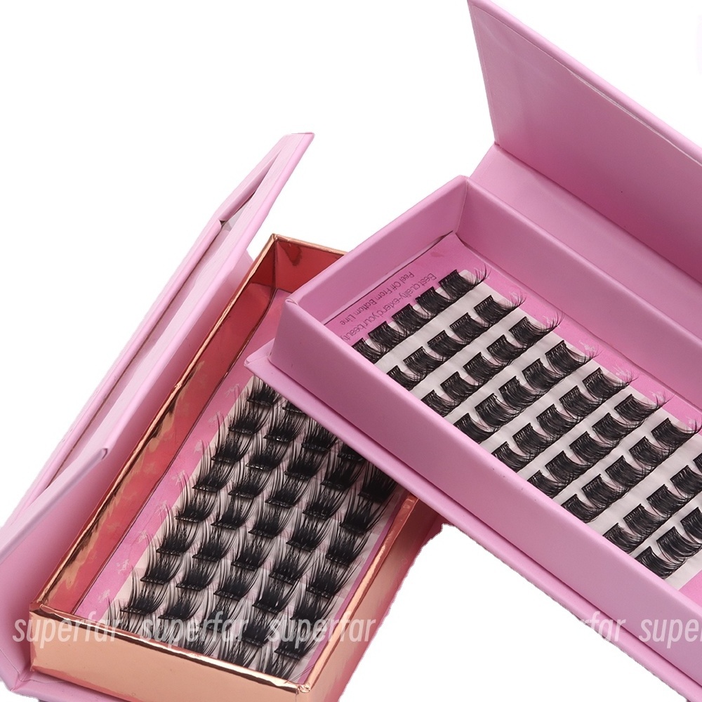 Wholesale  self adhesive lashes  pre bond cluster lashes no glues lashes