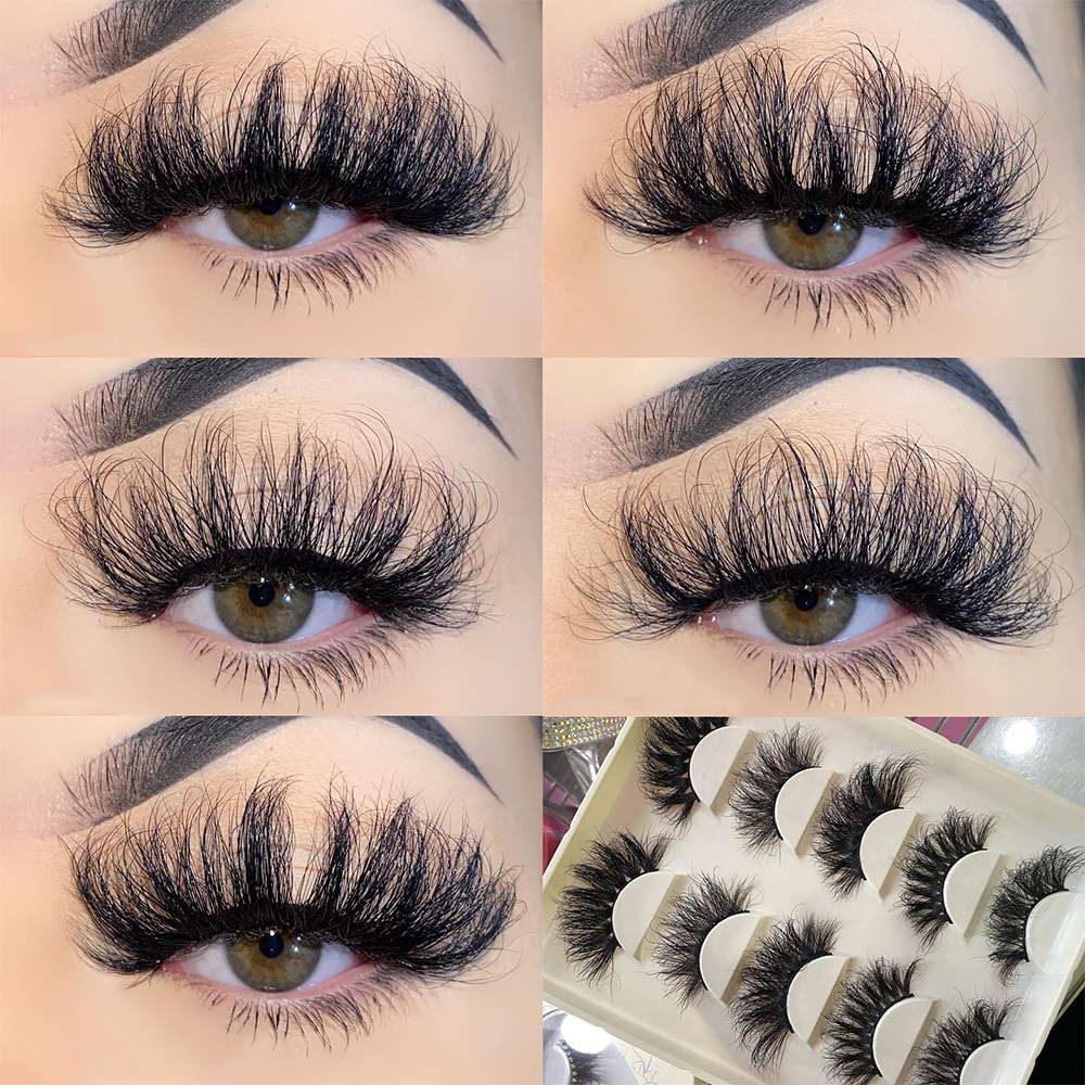 Private Label Fluffy Russian Full Strip Eyelashes Vendors Faux Natural 3D Mink Lashes 15-25mm Wholesale Eyelashes