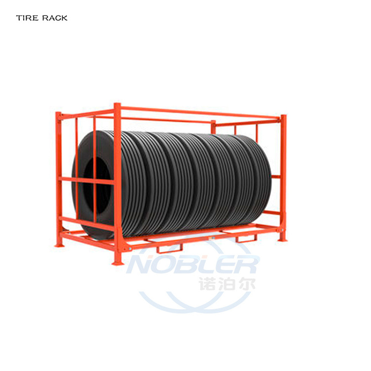 Low Price Wholesale Great Quality Stacking Container Display Portable Fabric Roll Textile Tire Rack