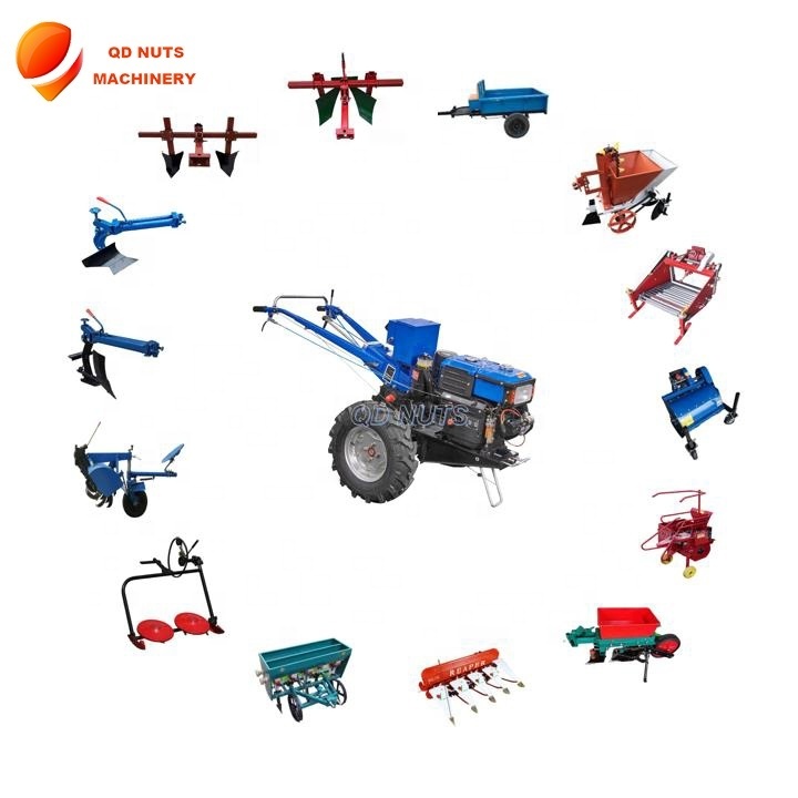 Reliable performance 2 wheel walk-behind tractor accessories   plough/ reaper/ rotary tiller/ trailer/seeder etc