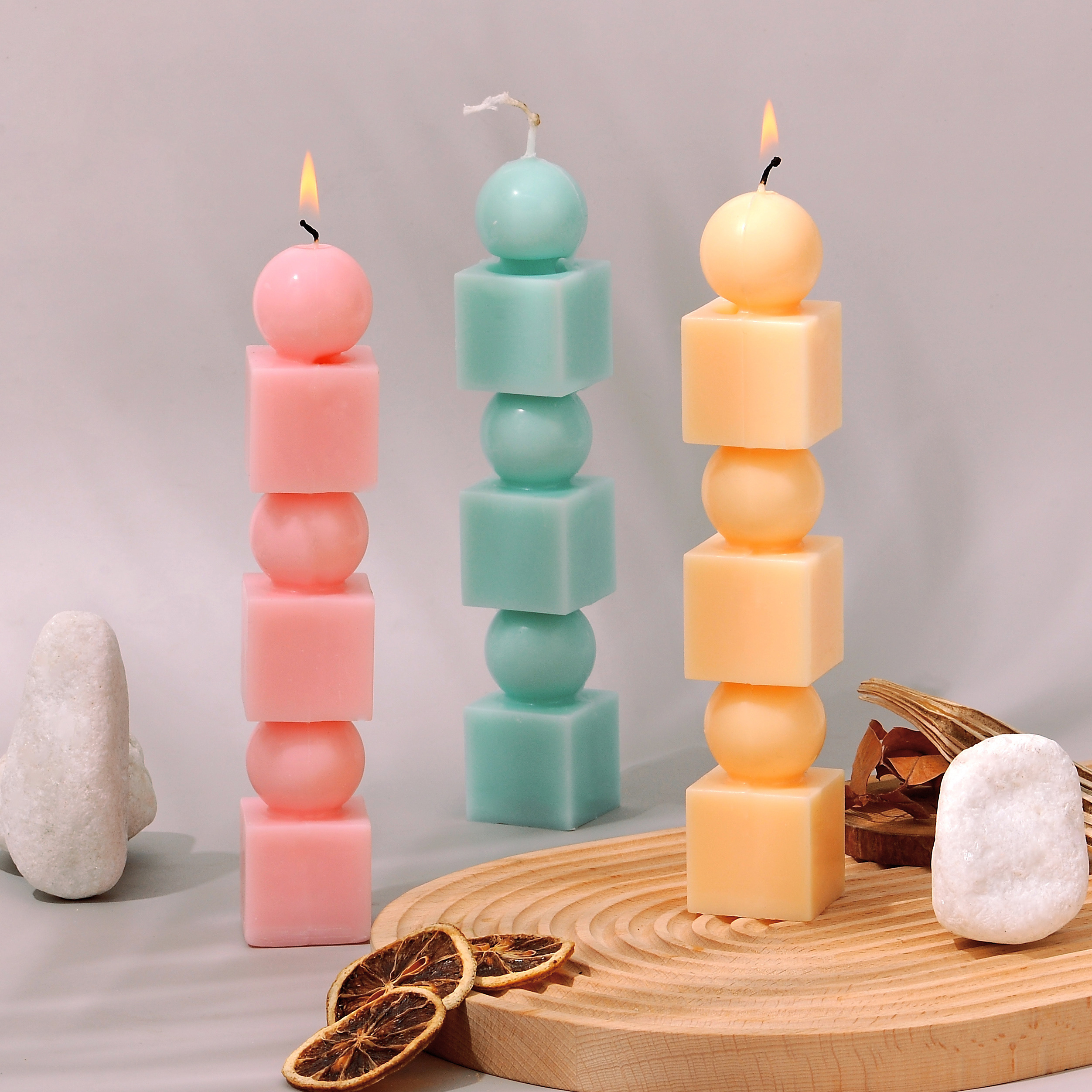 Customized Luxury Bee Wax Taper Candles For Christmas And Wedding Party